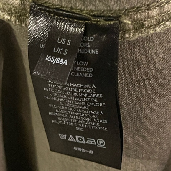 Free People jean jacket women’s‎ size small NWOT green - Picture 10 of 11